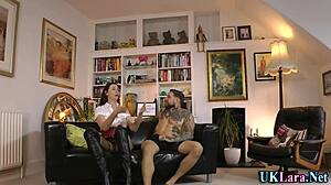 Slut in stockings gets a facial!