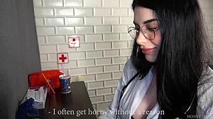 Wow, hot doctor deepthroats and gets cum in mouth!