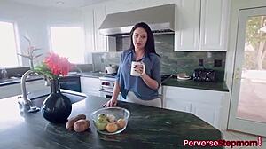 horny stepmom brooke beretta gets fucked hard in kitchen by eager guy. damn, she craves that rough action every day!