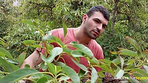 nextdoorstudios - voyeur sneaks in to join donte thick after spying on his solo session outdoors