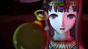 Futaba undergoes hypnosis in 3d hentai anime futanari scene