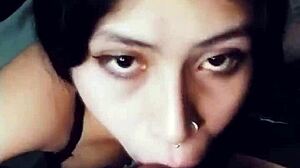 emo girl sucks bf on webcam