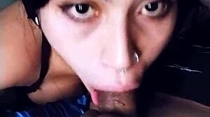 emo girl sucks bf on webcam