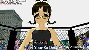 Anime Girl Faces Intense Fight And Ballbusting In Hentai MMD