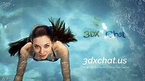 3d girl experiences intense sensations with shaved body