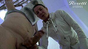 Pervert strokes cock head