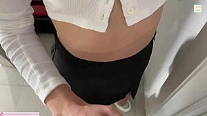 Petite Whore Lilith Cain Sucks Cock and Swallows Cum for Cash in Sloppy Scene