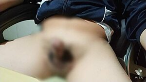 i masturbate in leotard, flexing muscular body, squeezing big tits, cumming hard