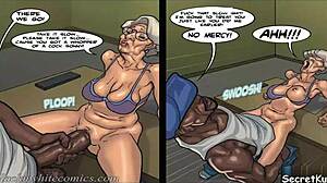 damn, that old lady got pounded hard by huge black dick in class
