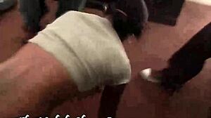 Hood babe taken by group in intense action