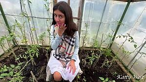 fucked village girl in garden during husband's absence