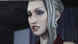 ffvii scarlet teases cock as bound guy whimpers in domination defeat