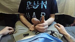 Milf in pink panties handles cock hard