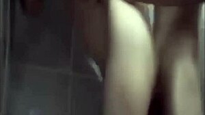 This Argentinian brunette rides my cock like a pro until she orgasms, then sucks me off in the bathroom.