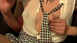 College girl chooses fun over studying.