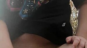 Getting fucked hard in the woods with toys