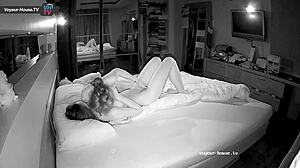 Amateur lesbian couple caught on night vision at home  