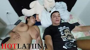 trio fun with girlfriend's cousin in medellin, lauren latina joins!