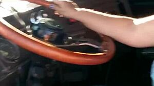 Sexy driver impresses the owner with her confident style