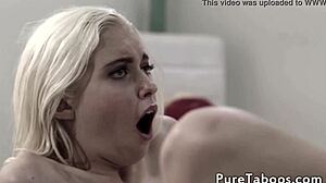 Damn, stepdad eating my blonde teen pussy good