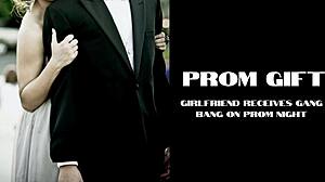 Girlfriend's Rough Prom Night Gangbang