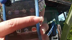 paty masturbates ass and pussy on whatsapp video call for orgasm 😏