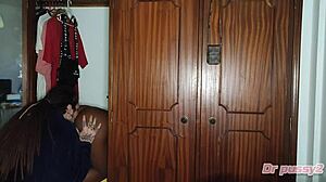 Wife hides in wardrobe after interracial sex with brother-in-law, caught by husband