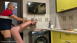 If ya don’t wanna clean, just suck me off! Stepfather banged stepdaughter hard.