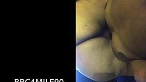 Thick Latina Wife Rides Neighbor's Big Black Cock Face-to-Face