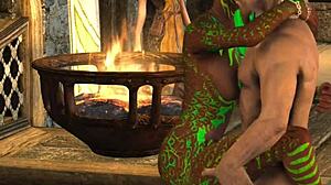 Fern Skyrim Slut Flesh Mage Enjoys Fucking with Creampie and Squirting in Group 3 Some Action