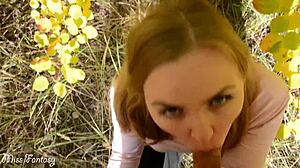 Russian student tries outdoor activity for the first time