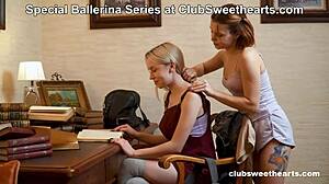 Stop Studying And Start Fucking With Natural Tits And Shaved Pussy Action!