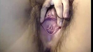 Wow! Hairiest Pussy Ever on Showcam Stream Close-Up!