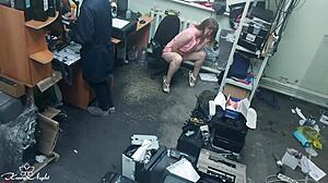 Slutty Blonde Fingers Ass Publicly Beside Stranger