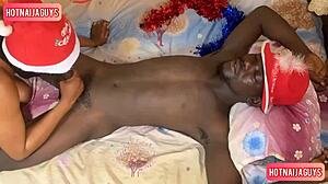 Blowjob for Santa on Christmas! Then fuck!