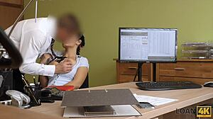 Loan4k Belle Masseuse Accepts Sex Deal for Cash in Office Casting