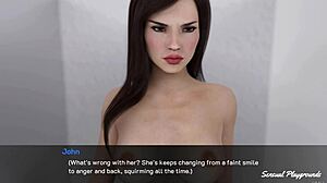 Why is the teacher blackmailed in the bathroom with her big tits?