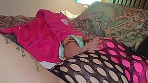 Squirt girl plays with dildo in wet lingerie. 💦