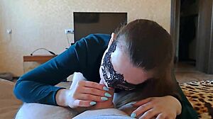 ivypoisonsex gives blowjob to big cock and cums hard