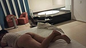 in a cuernavaca hotel, a cute latina amateur bends over for doggystyle sex