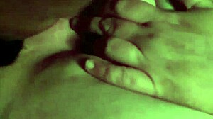 Snow bunny receives oral in winter scene