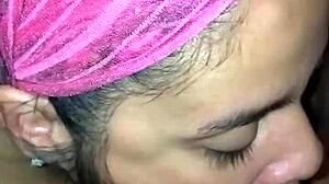 fat hungry latina eats candy and balls for dinner