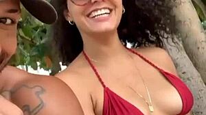 Deep Throat On Fisherman Outdoors