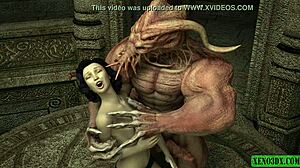 好奇狂野克苏鲁怪物在3D变态动画里的行动？