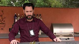 Raw detective anal fucks bound gagging clerk hardcore