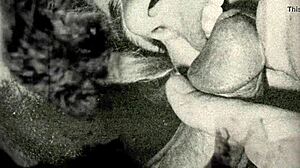 Vintage hairy pussy blowjob from retro English diaries.