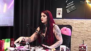 Does she like BDSM domination in sheer red lingerie?