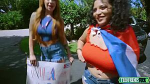 加布里埃拉洛佩兹骑巨鸡巴女上位！塞雷娜桑托斯深喉大奶子！