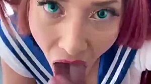 Sirenita Fuentes in Mexican Sailor Cosplay Costume with Latina Themes