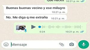 Horny latina prostitute achieves orgasm during online sex session with amateur cock via whatsapp messages